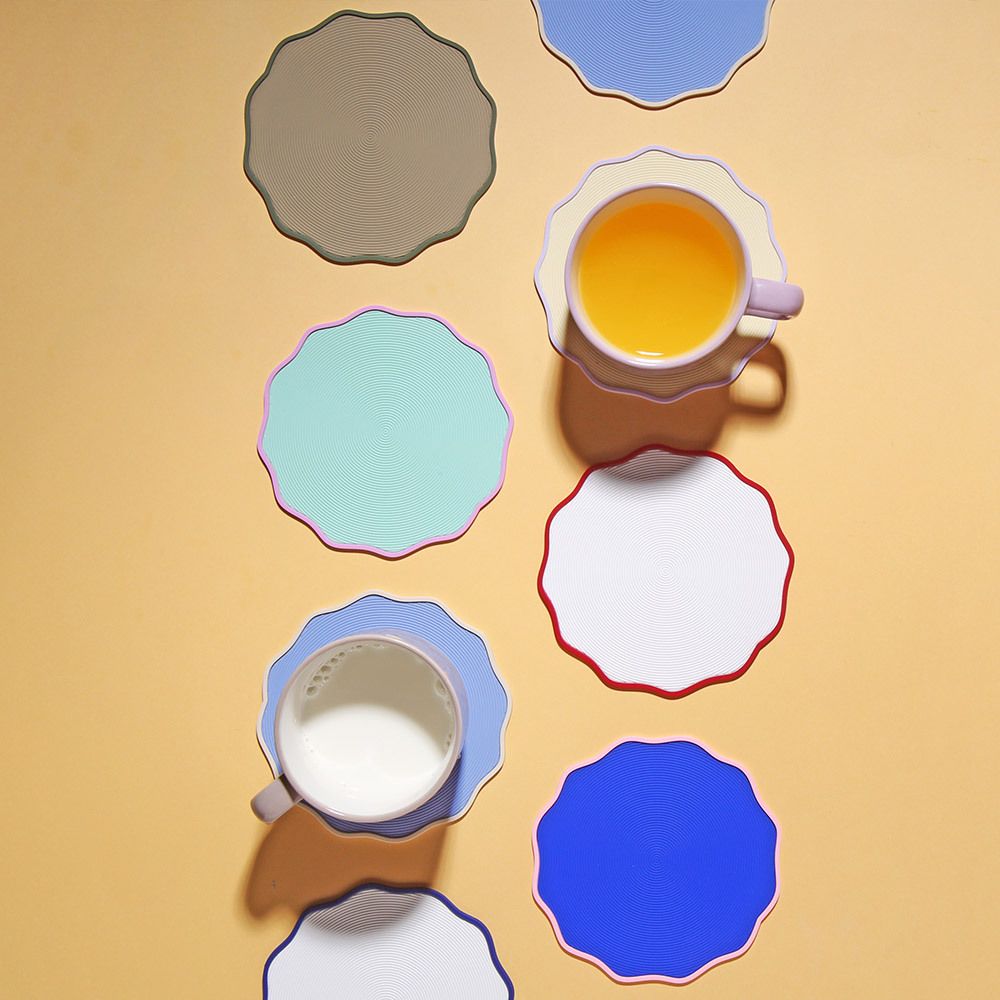 [부엌다옴] 안심사용! 마리포사 엣지코스터 1P (6종택1) 논슬립 컵받침