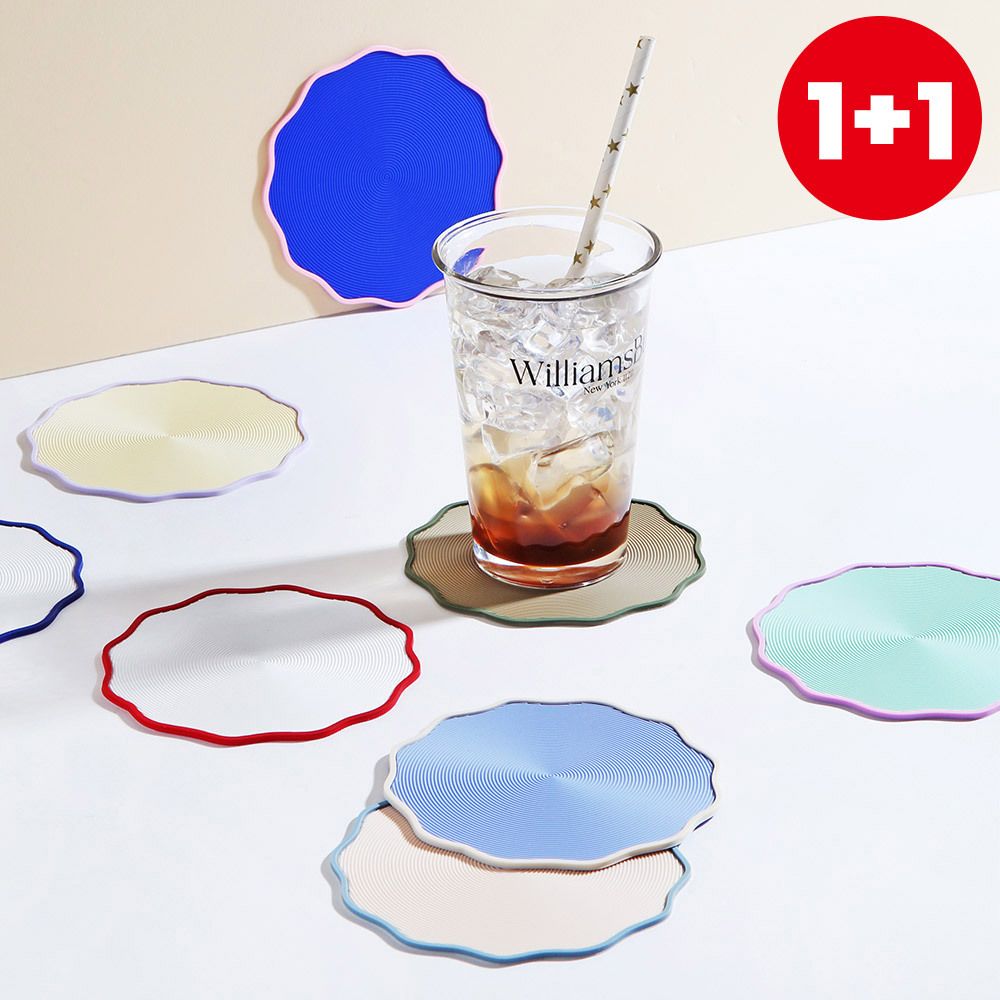 [부엌다옴] 1+1 마리포사 엣지코스터 6color (총2P)