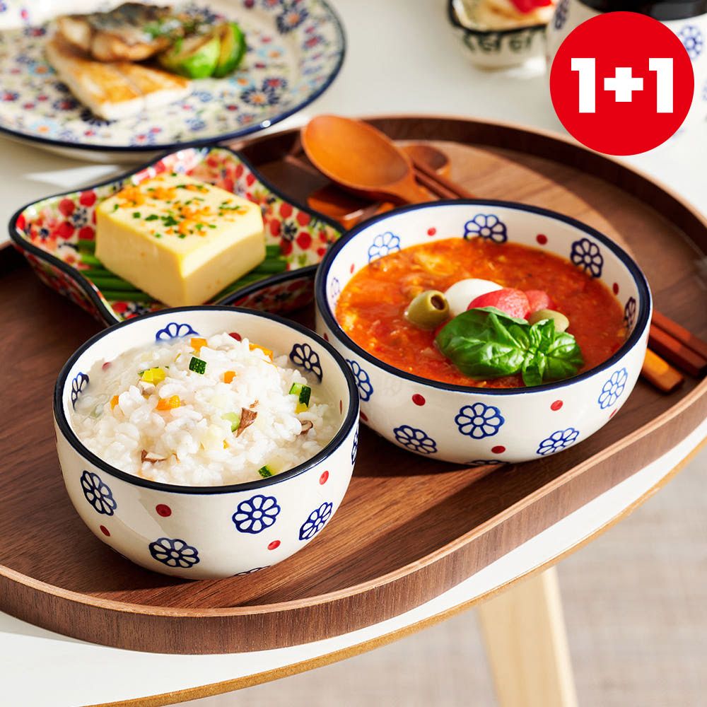 [파뷔에] 1+1 잘리피에 공기대접세트 (화이트) 총2P (공기1P+대접1P)