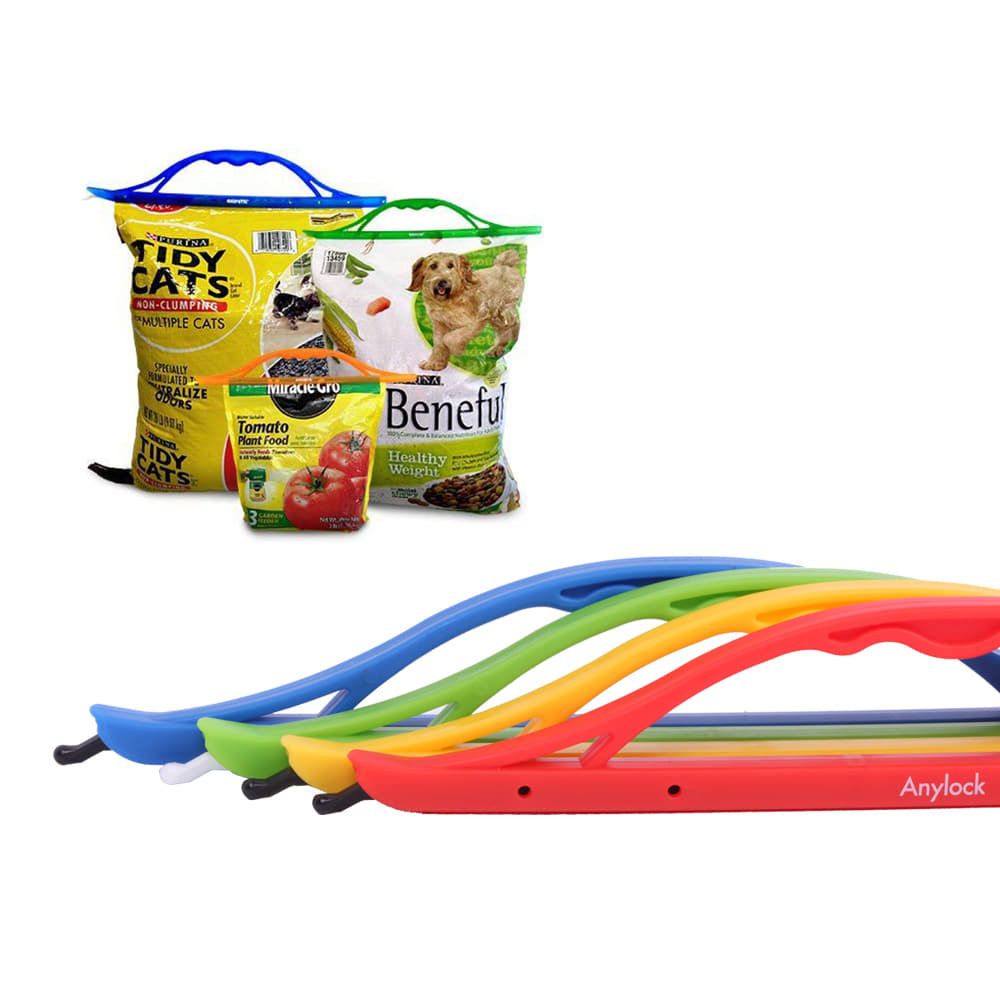 [애니락] 완별밀폐! 밀봉집게 핸들봉 285 세트(4개입)