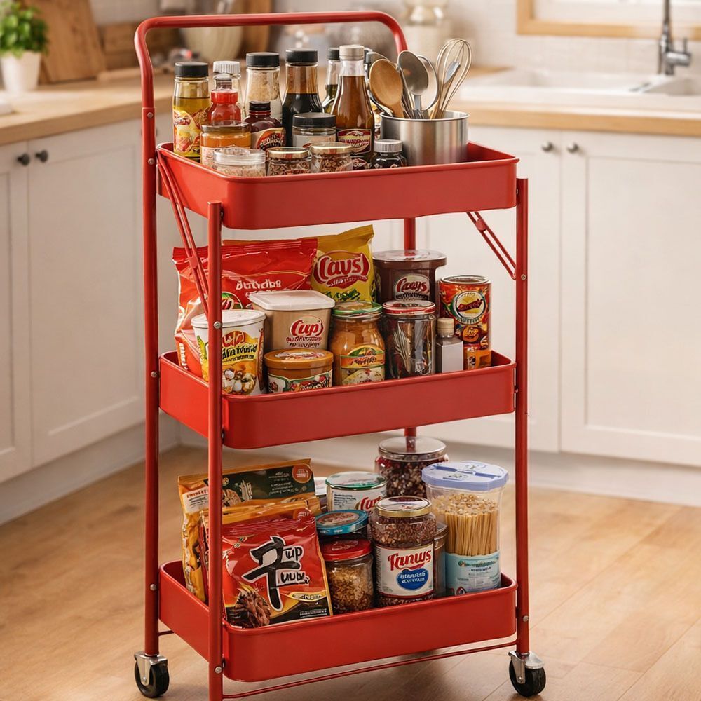 [단3일만] 보프 3단 이동식 폴딩 프리미엄 컬러 수납장