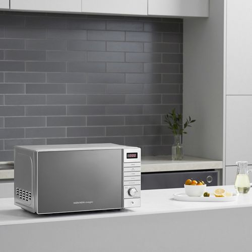 나비엔 매직 20L 버튼+다이얼식 전자레인지 메탈실버 MWR-1101ET