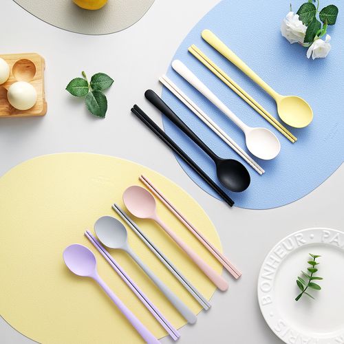 이지실리 실리콘 라운드 수저세트 6color