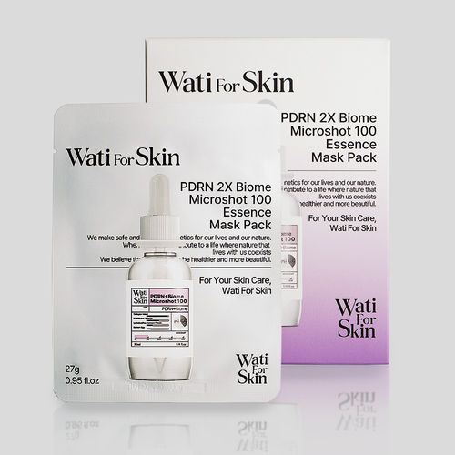 와티포스킨 PDRN 2X 바이옴 마이크로 스피큘 100 에센스 마스크팩 10매입