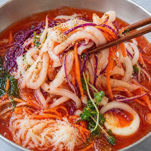 여름별미 새콤달콤 한치 물회세트(한치+야채+물회육수)