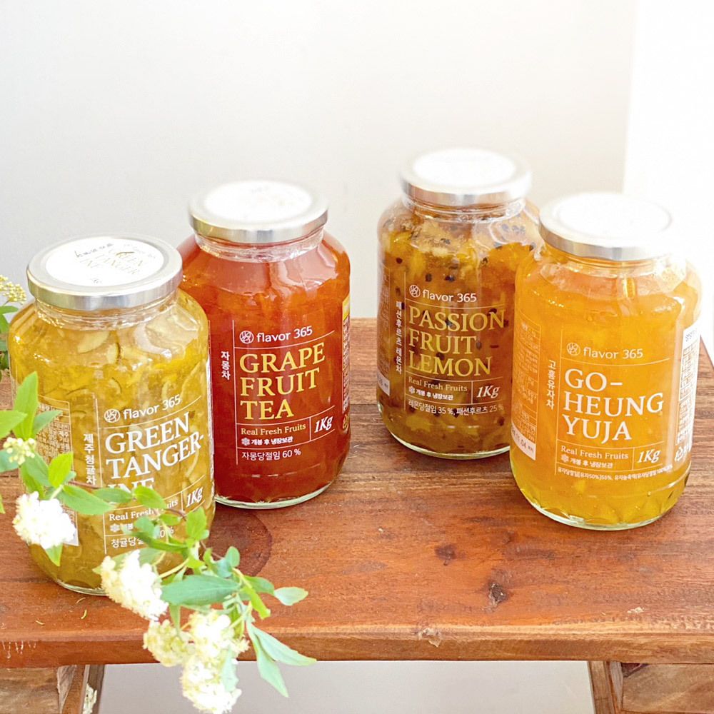 수제로 만든 100% 홈메이드 과일청 1kg+1kg (청귤/레몬/자몽)