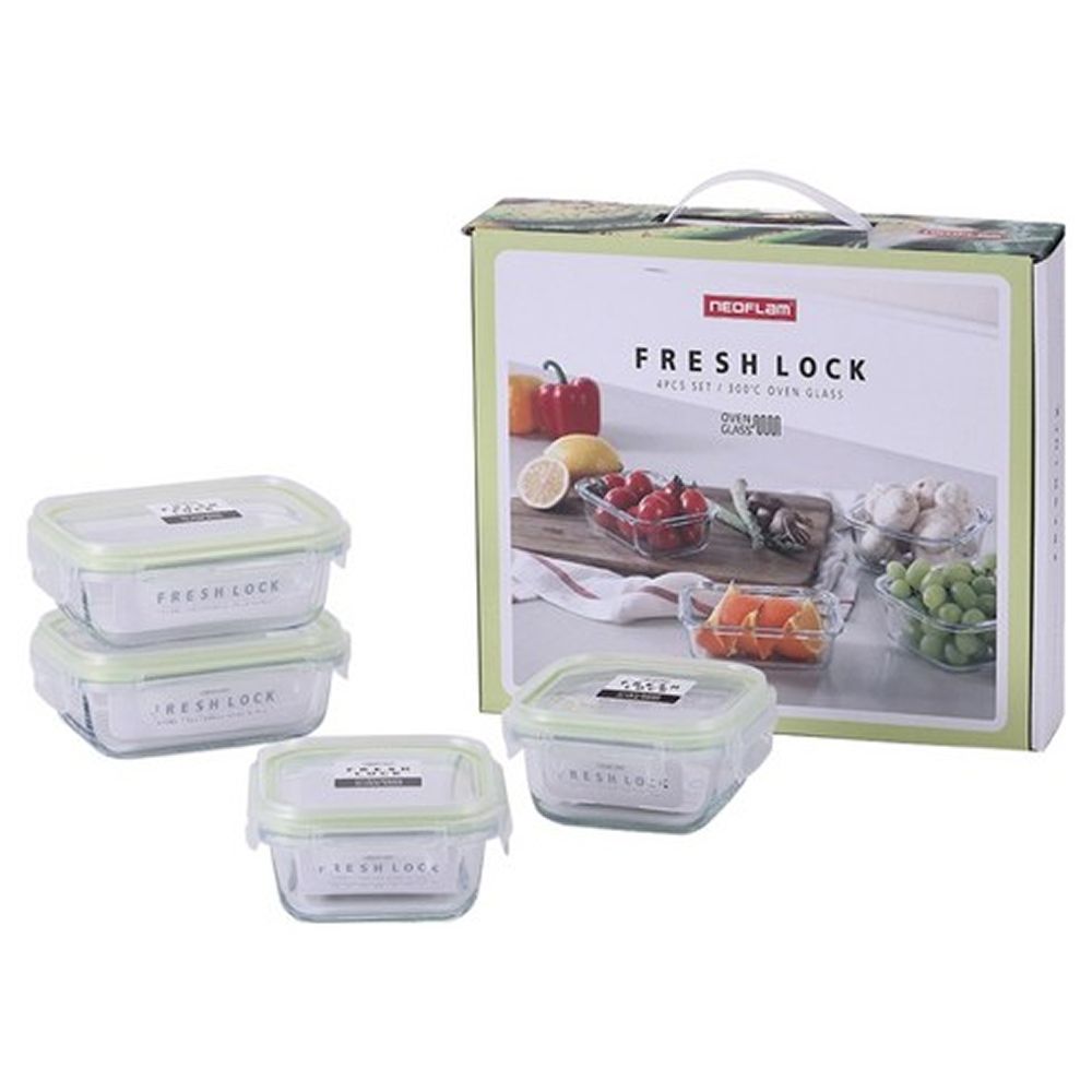네오플램 프레시락 밀폐용기 4종 세트