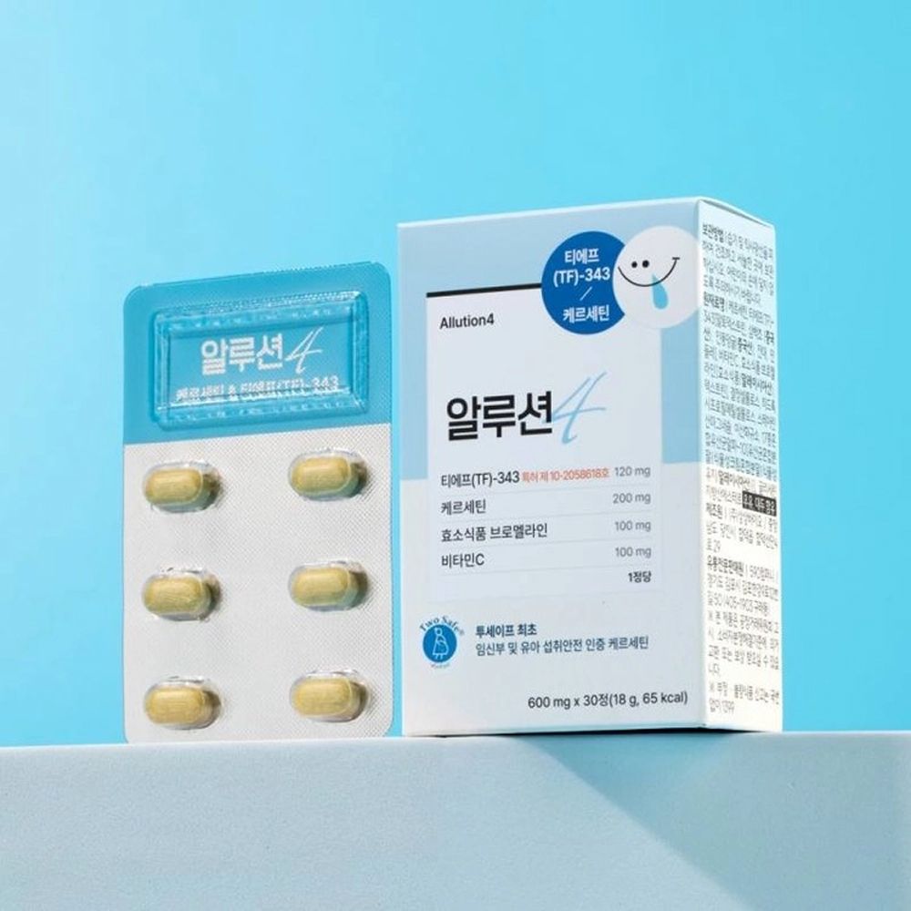 오구영 알루션4 퀘르세틴 특허원료 TF343 브로멜라인 삼백초 30정