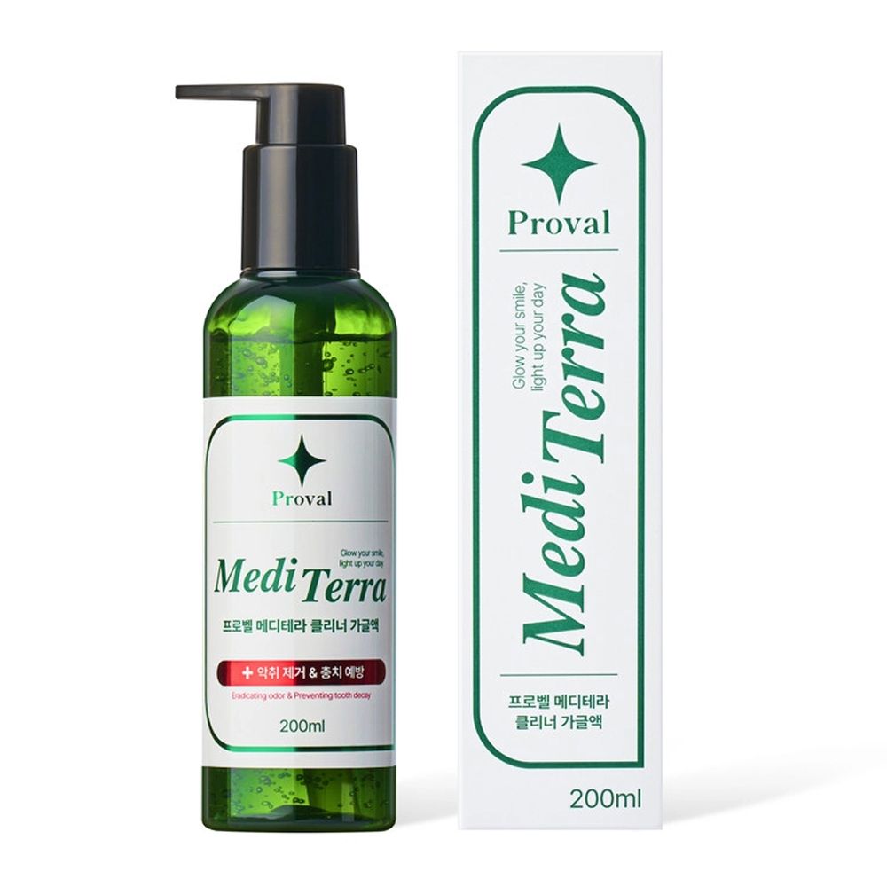 약국입점 프로벨 메디테라 혀 클리너액 구취제거 충치예방 가글 클린젤 200ml