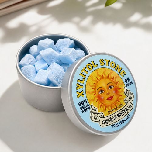 자일리톨스톤 틴케이스 페퍼민트부스터(70g)