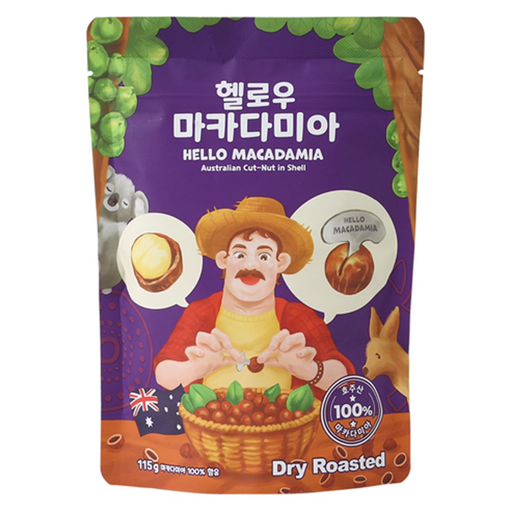 헬로우 마카다미아 호주 통마카다미아 드라이로스티드 115g