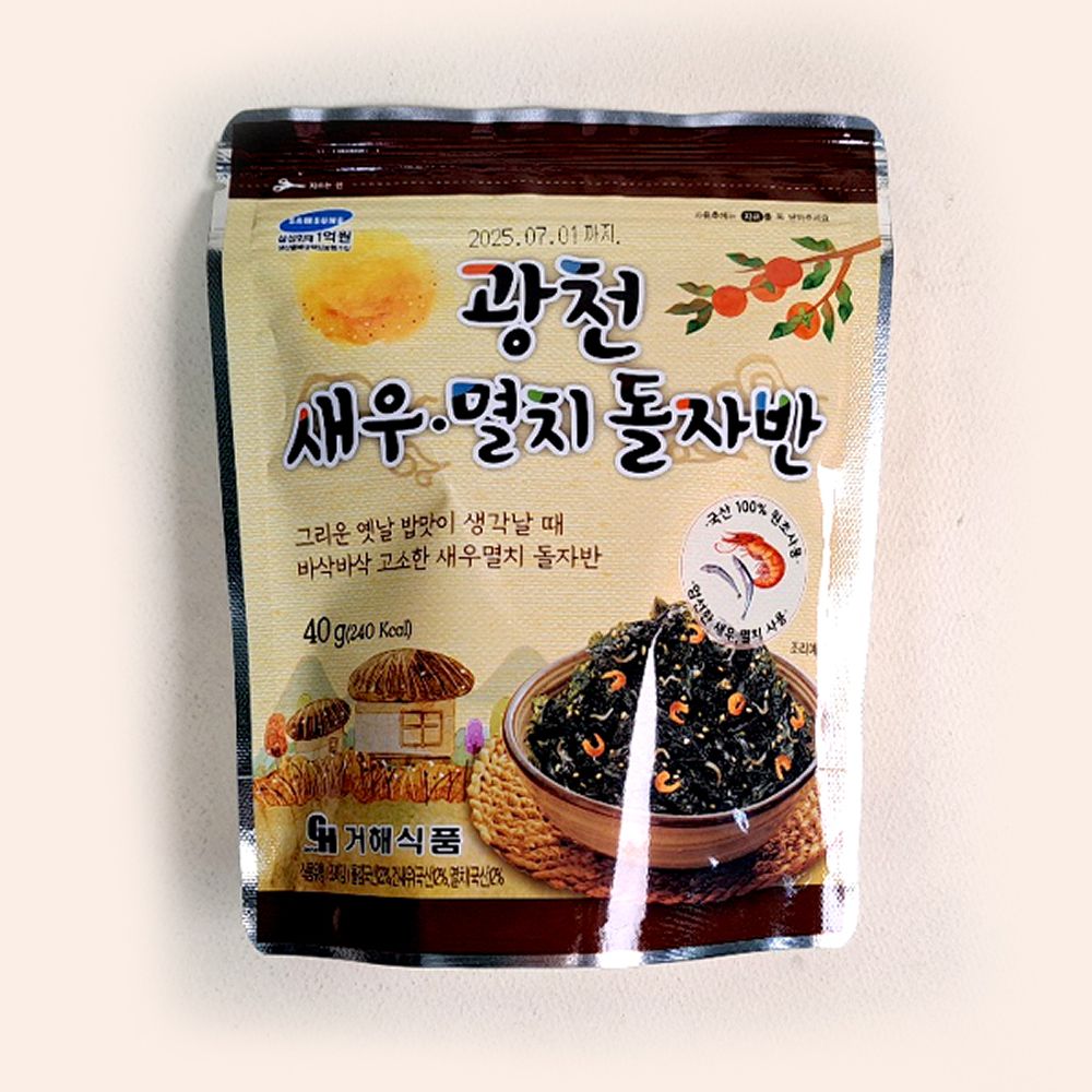 광천 새우멸치 돌자반 40g