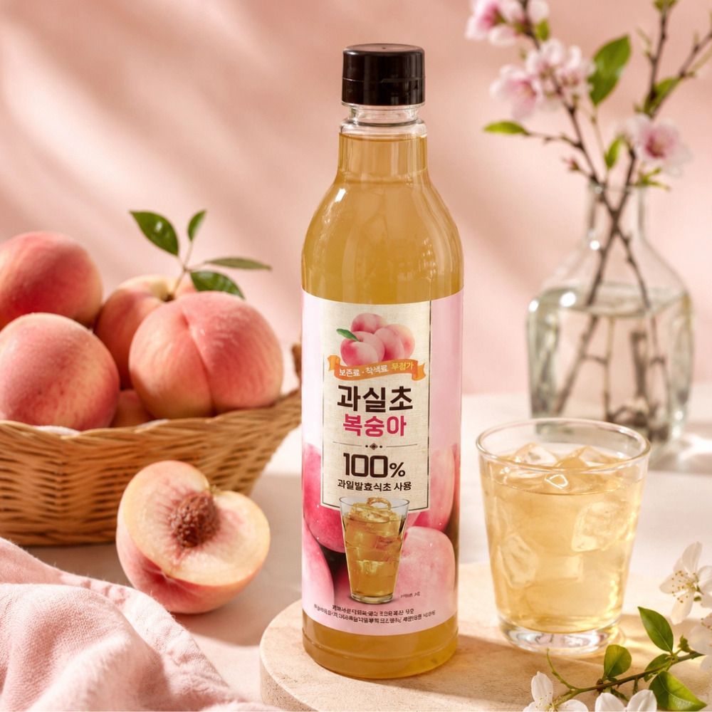 [창고대방출] 과실초 복숭아 과일 자연 발효 식초 800ml 1+1