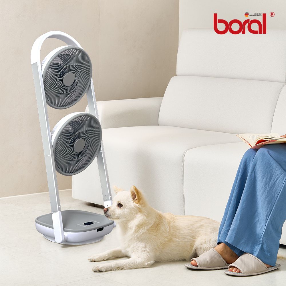 보랄 BLDC 무선 듀얼 헤드 접이식 선풍기 BR-D808RCF