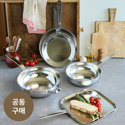 스테니 무연마제 스테인리스 프라이팬/웍/냄비 9종 택1