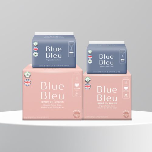 블루블루 오버나이트 2+2 유기농 순면 생리대 골라담기 패키지