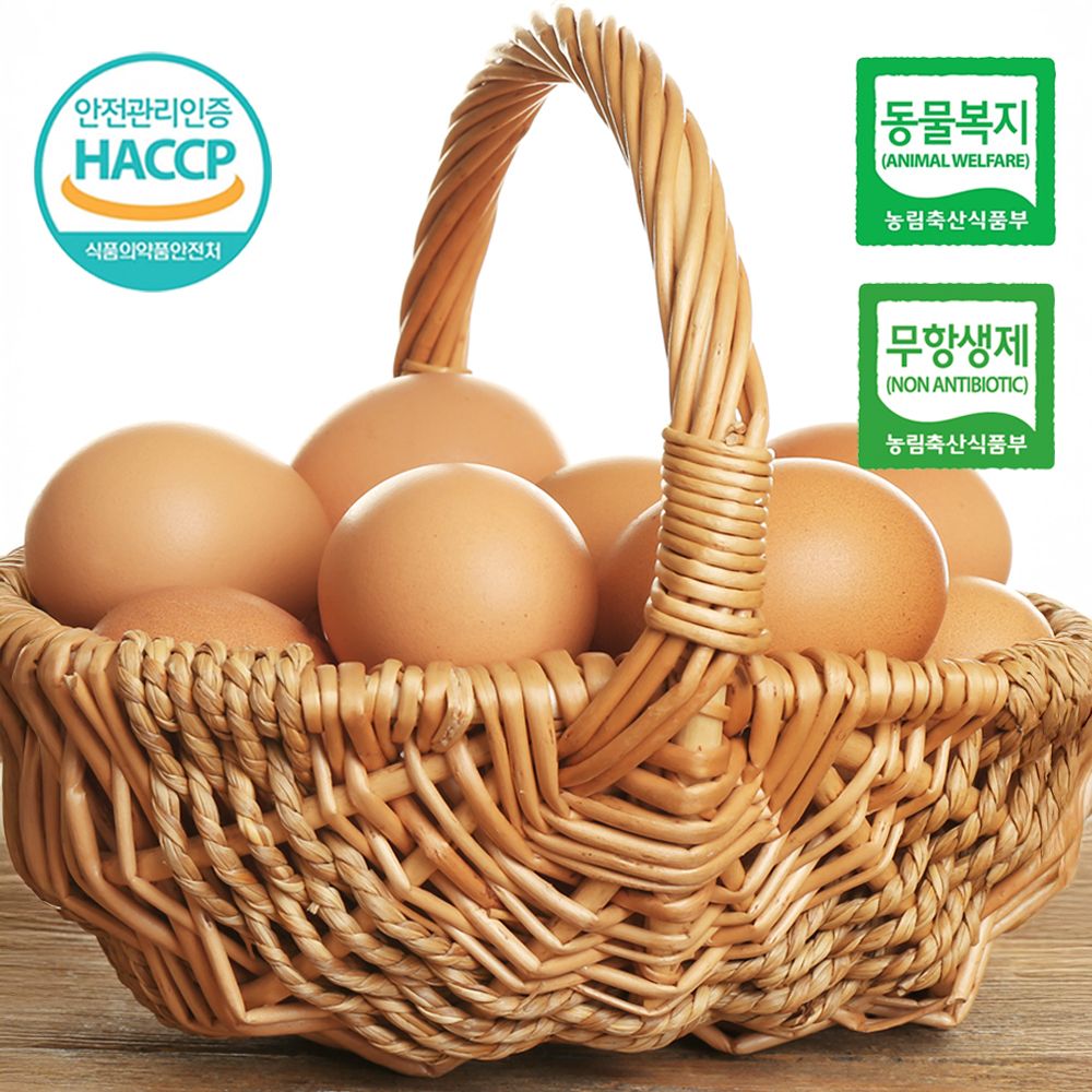 건강한 닭! 동물복지 무항생제 자연바구니 유정란 (20구/40구/60구)