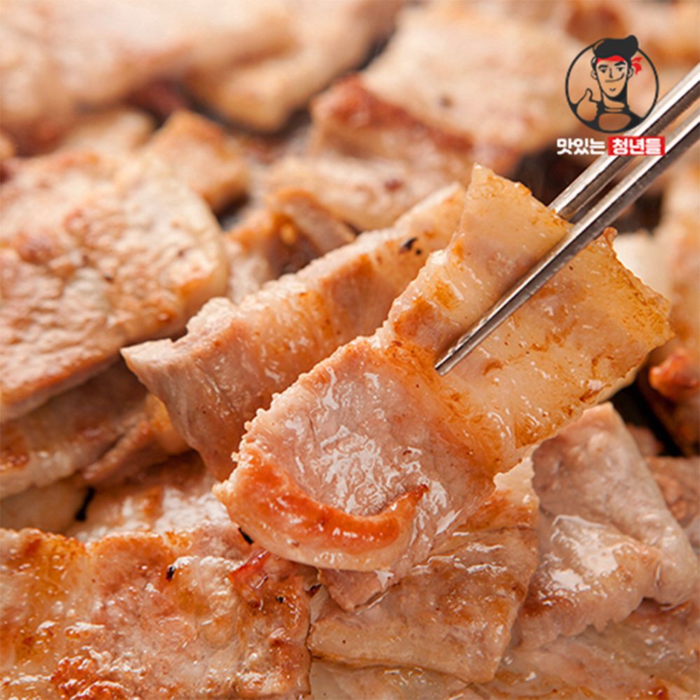 [맛있는청년들] 66갈비 국내산 한돈 냉동 한입/대패 삼겹살 1팩(400g)