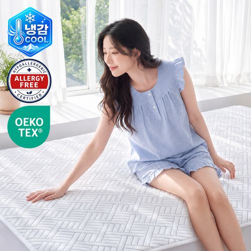 아이스 쿨텍스 냉감 이불패드 여름 침대패드 4면 고정밴드 Q