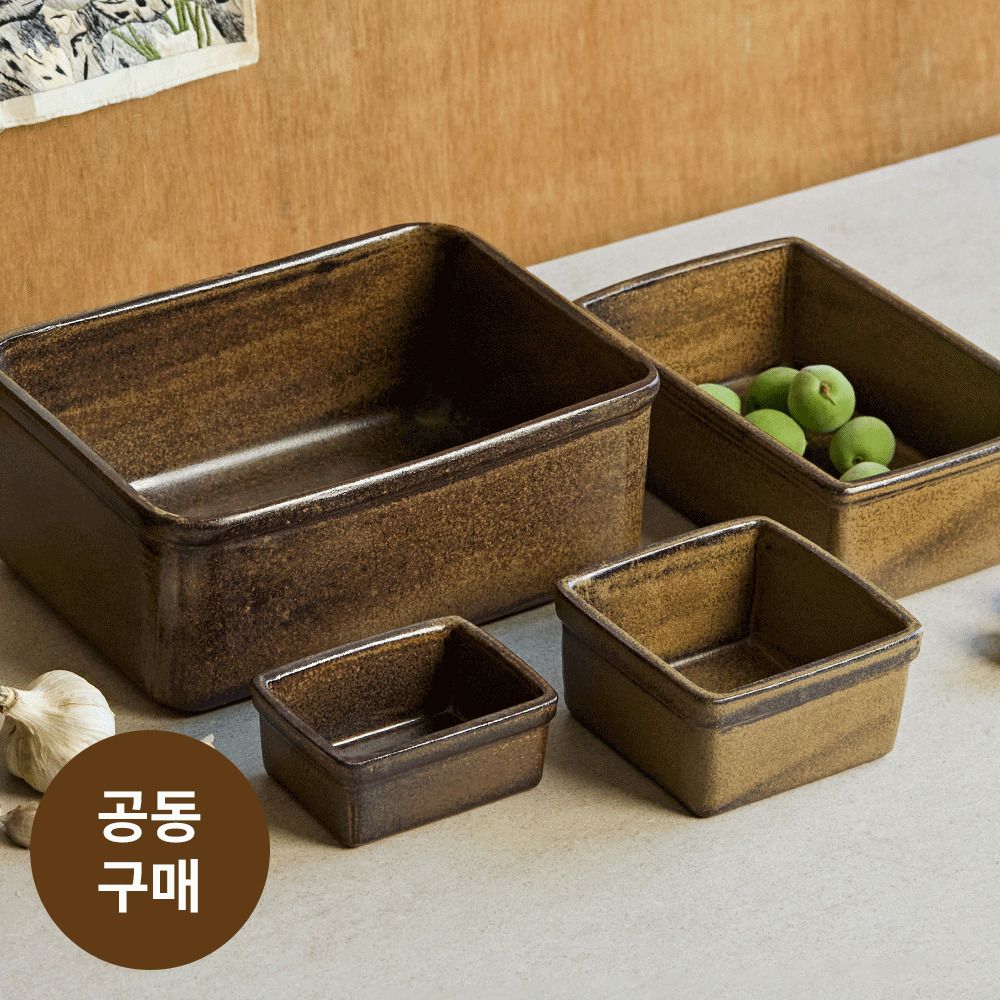 [공동구매] 더 오래, 더 신선하게! 숨 쉬는 ‘당아리’ 사각 항아리 4종
