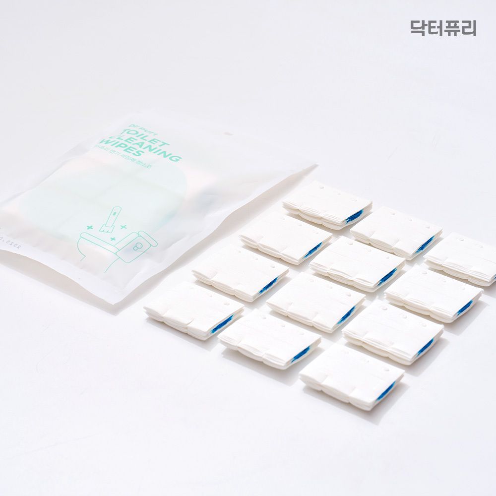 닥터퓨리 일회용 변기 세정제 청소포 리필 3팩 (36개입)
