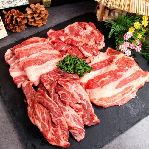 소고기 모듬한판 실속세트 600g (갈비살 / 안창살 / 우삼겹)