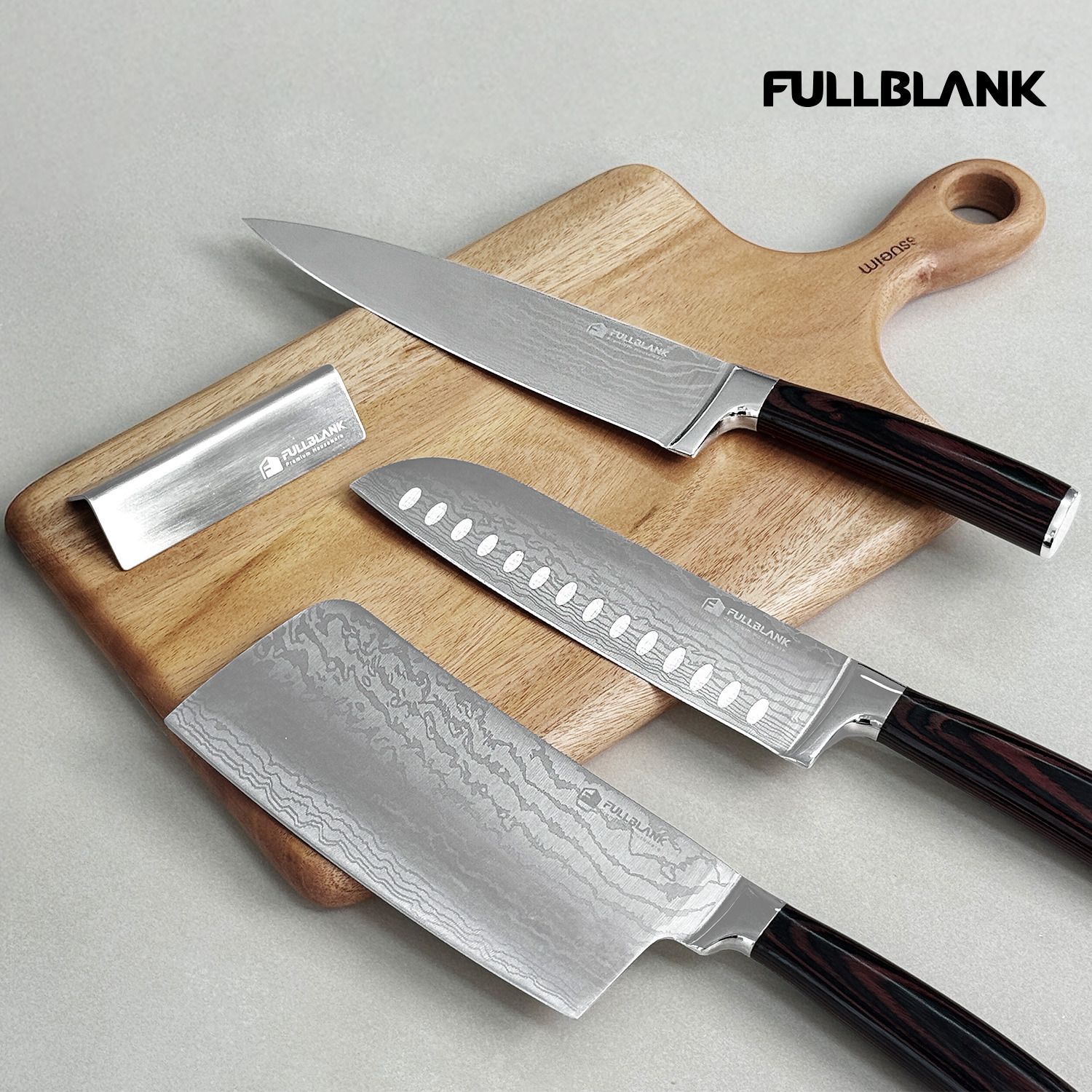 풀블랭크 다마스커스 프리미엄 나이프 3종(중식도/식도/산도쿠)