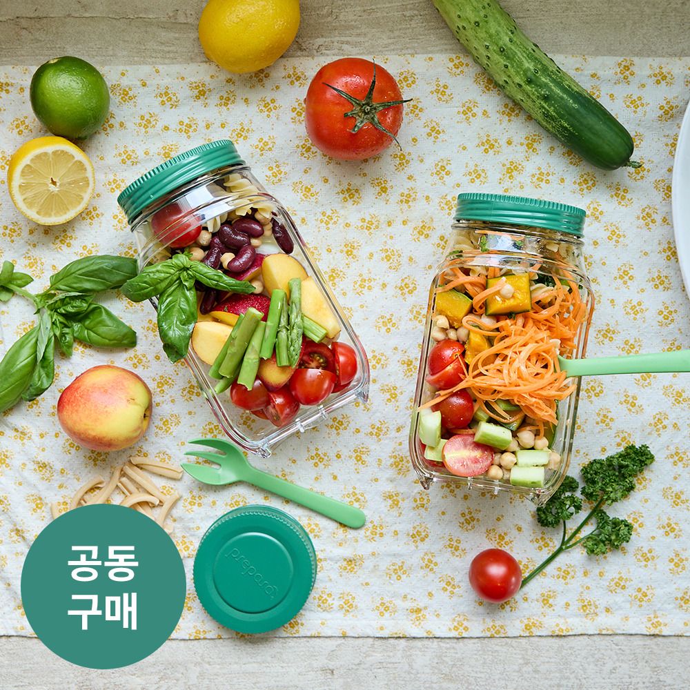 [공동구매] 드레싱은 따로, 채소는 끝까지 신선하게! 프리파라 샐러드팟