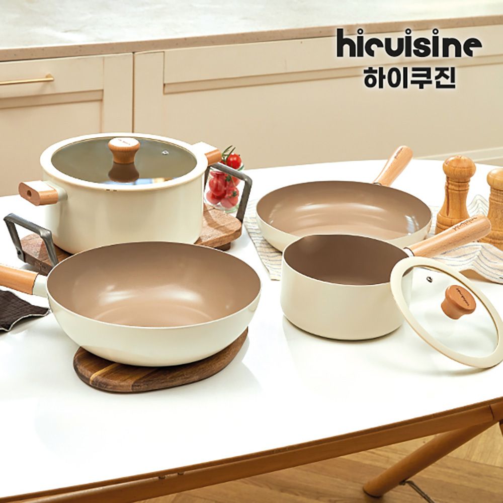 [하이쿠진] IH 냄비 후라이팬 4종 세트