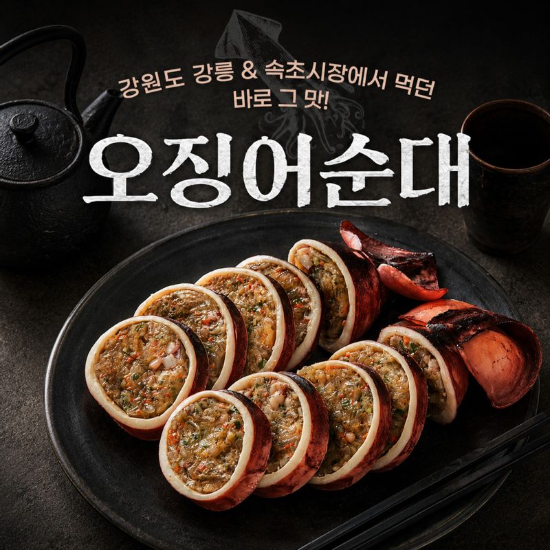 100% 자연산 여수올림 오징어순대 간편 슬라이스 380g