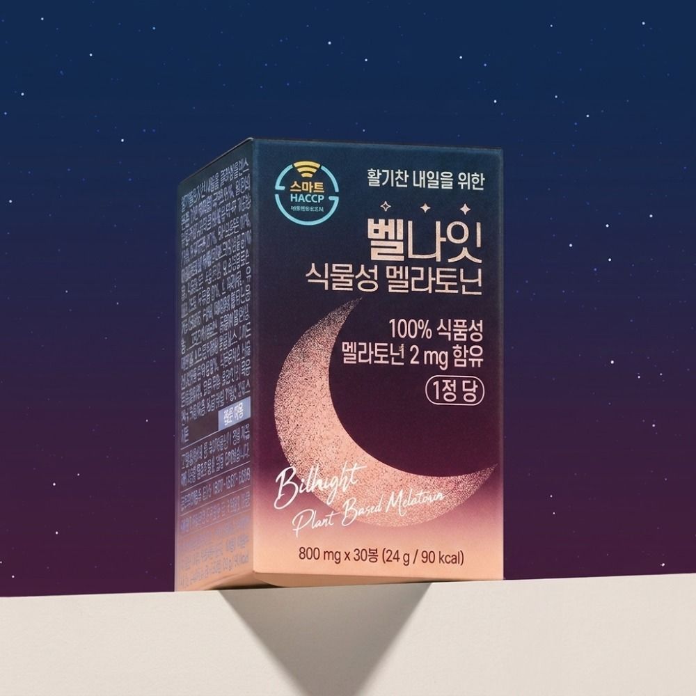 [웰스앤헬스]벨나잇 식물성 멜라토닌 800ml x 30정