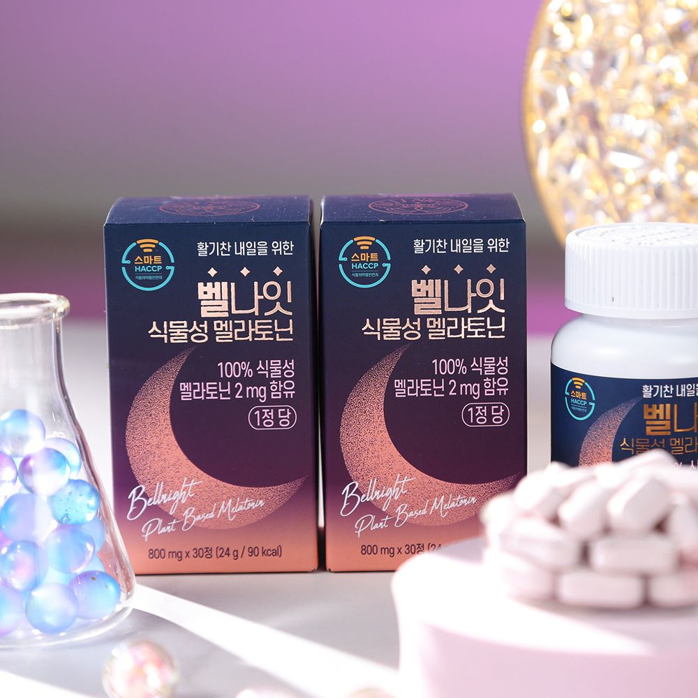 [웰스앤헬스]벨나잇 식물성 멜라토닌 800ml x 30정