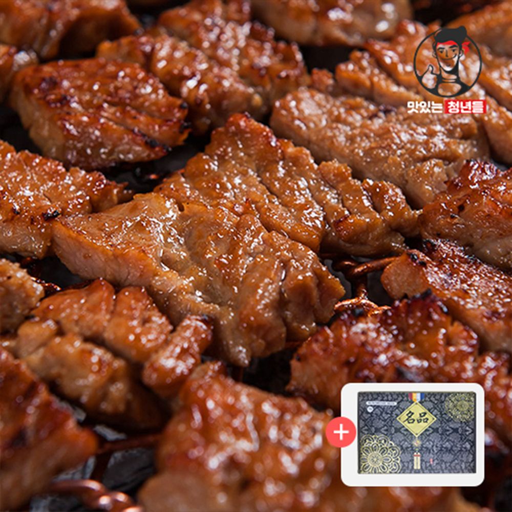 [맛있는청년들] 66갈비 국내산 한돈 뼈없는 양념갈비 1.2kg(300gx4팩) (단품/선물세트)