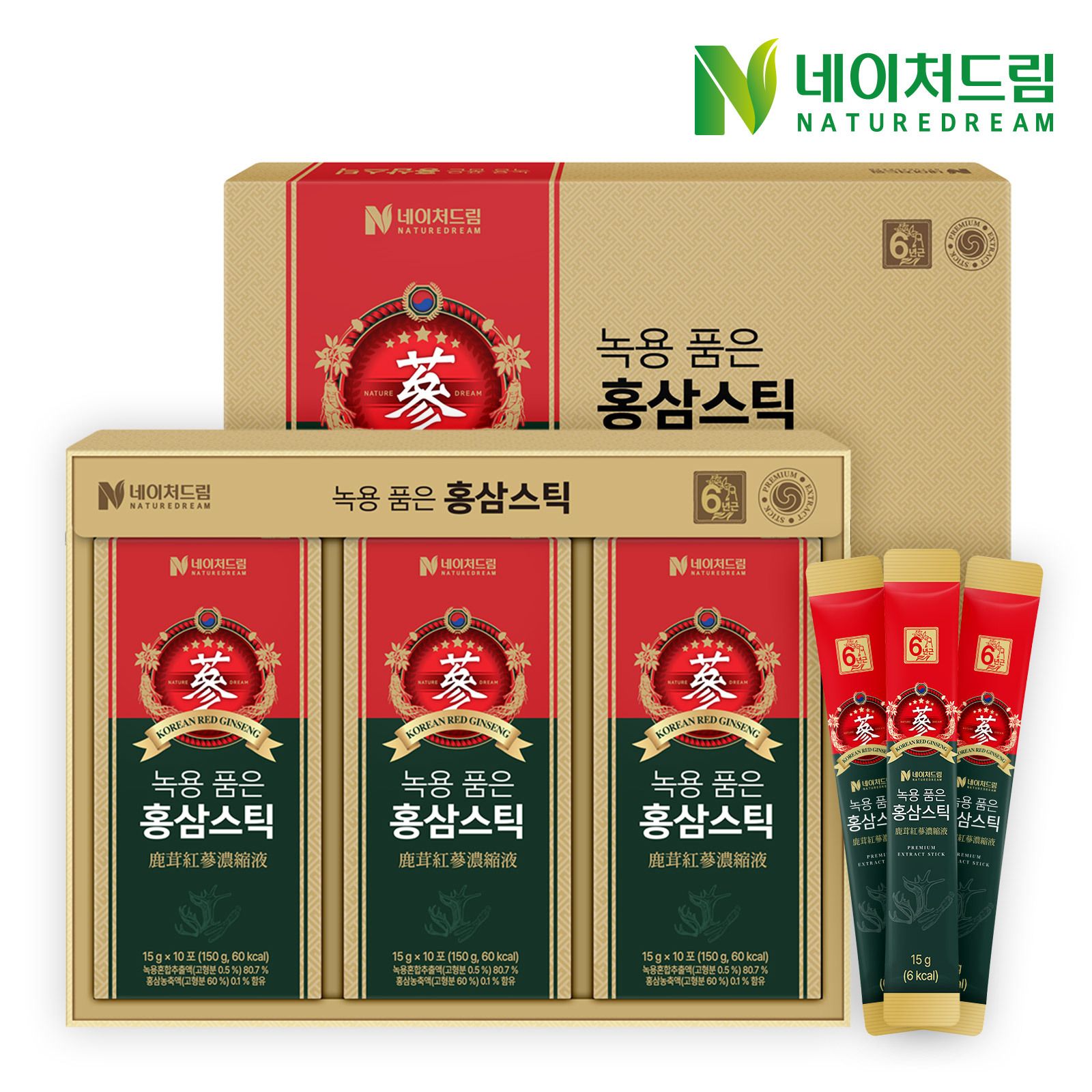 네이처드림 녹용 품은 홍삼스틱 15g x 30포 / 쇼핑백 포함