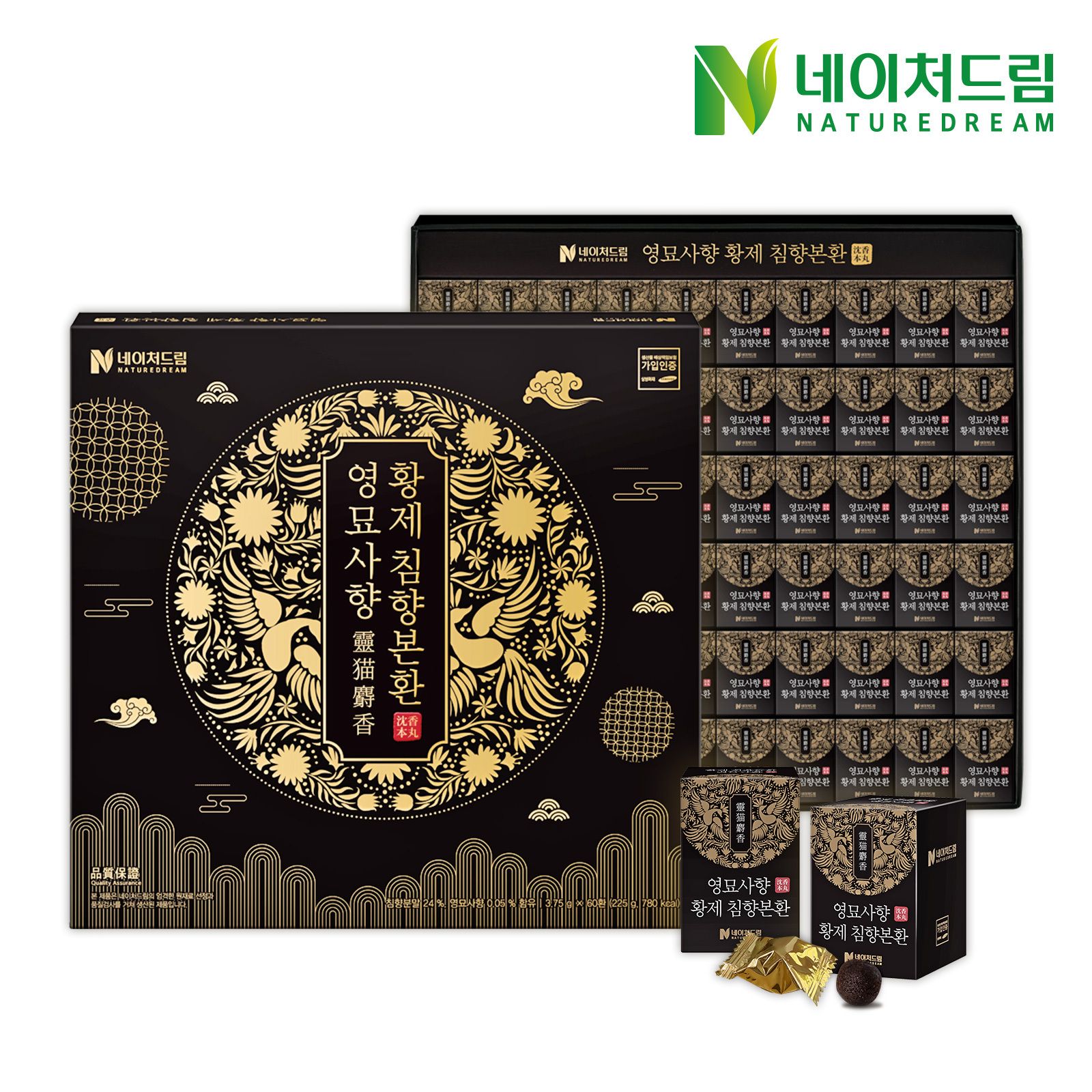 네이처드림 영묘사향 황제 침향본환 3.75g X 60환 / 쇼핑백 포함