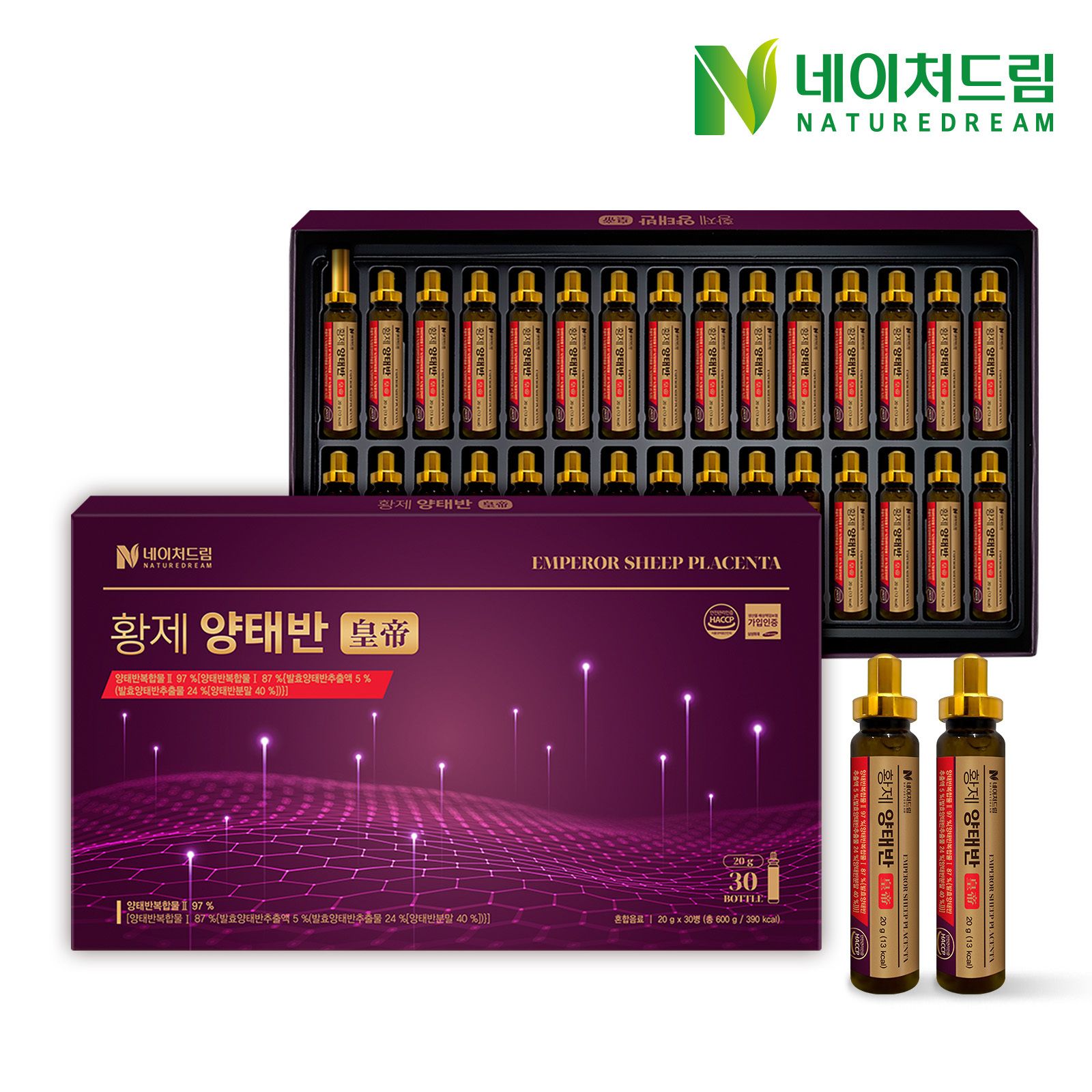 네이처드림 황제 양태반 20g x 30병 / 쇼핑백포함