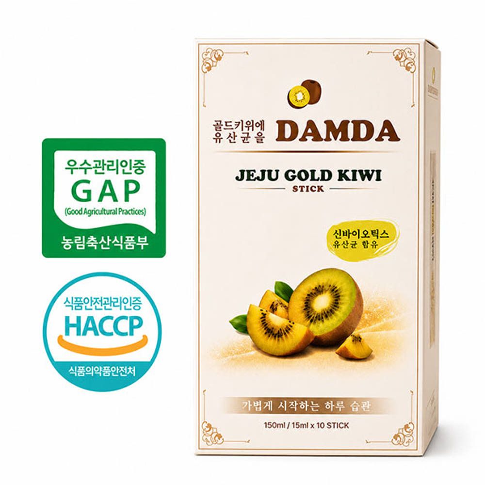 [키위담다] 제주 골드키위 96% 과채주스 15mL*10포