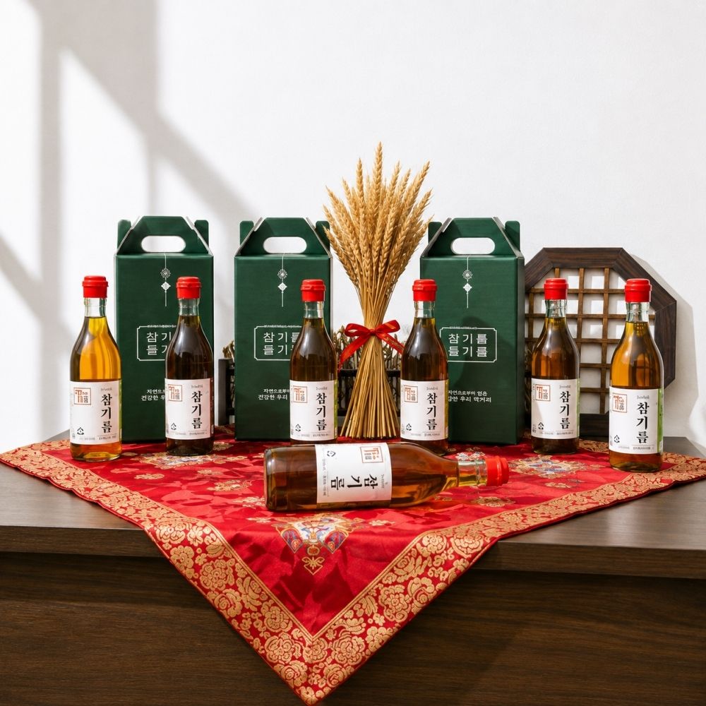[추석식탁] 더맑음 저온착유 참기름 + 들기름 350ml 프리미엄 선물세트