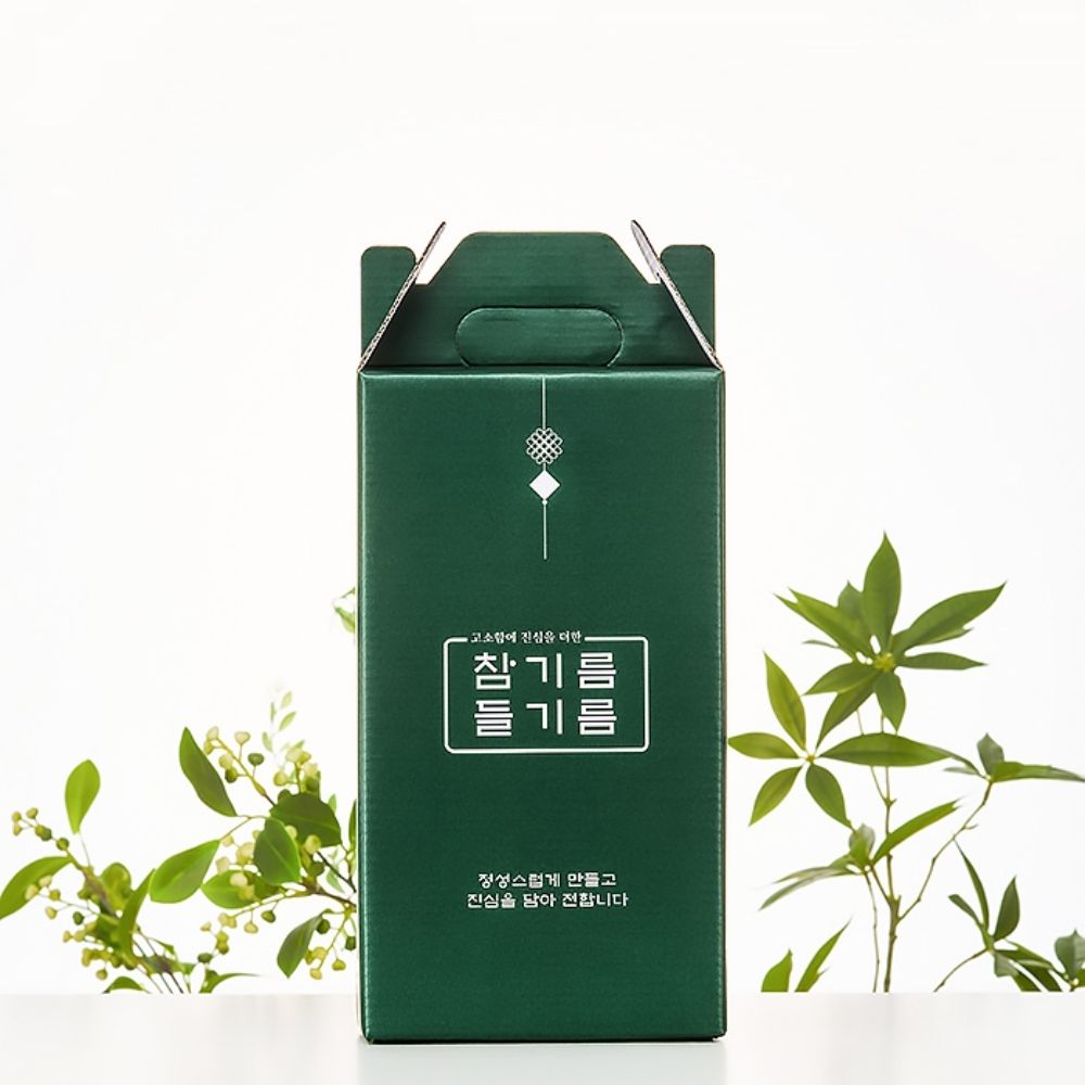 [추석식탁] 더맑음 저온착유 참기름 + 들기름 350ml 프리미엄 선물세트