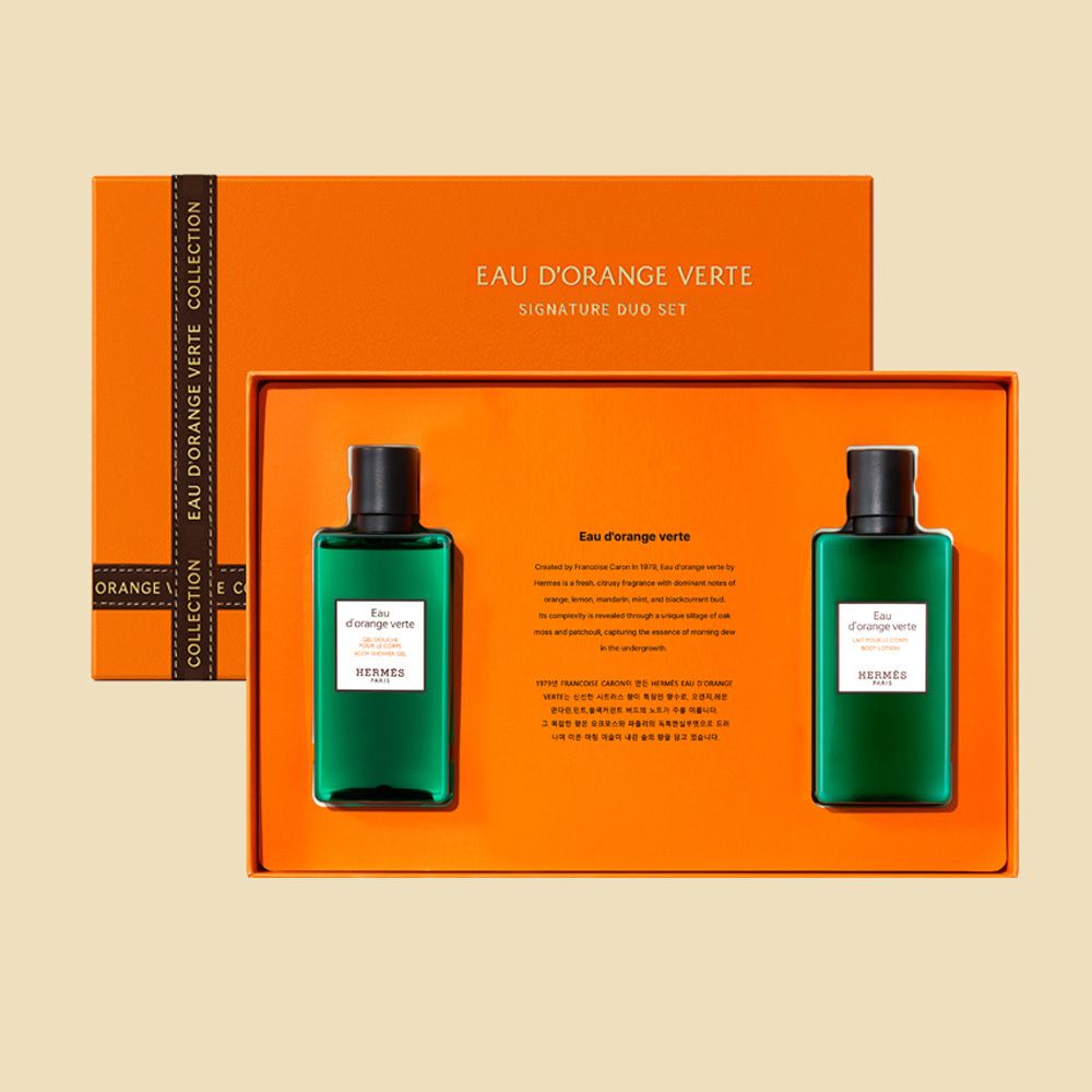 [Hermes] (NEW)에르메스 오도렌지 베르테 바디2종세트 + 쇼핑백포함