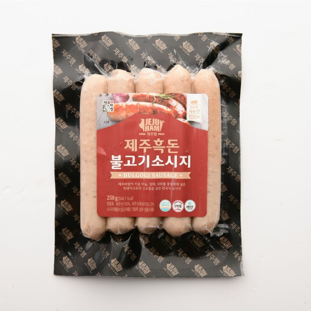 제주 흑돼지 소시지 250g (고사리, 윈너, 불고기 선택)