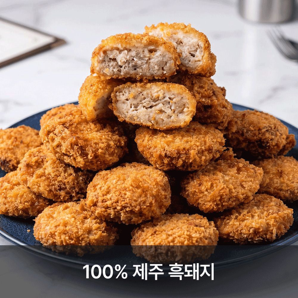 [단3일만] 탐탐 제주 흑돼지 미니 돈까스 500g x 2개 (1kg)