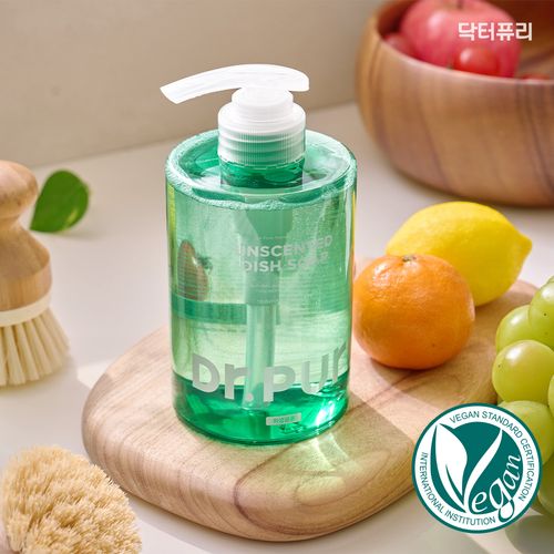 닥터퓨리 무향 비건 주방세제 500ml x 3입 과일세척용