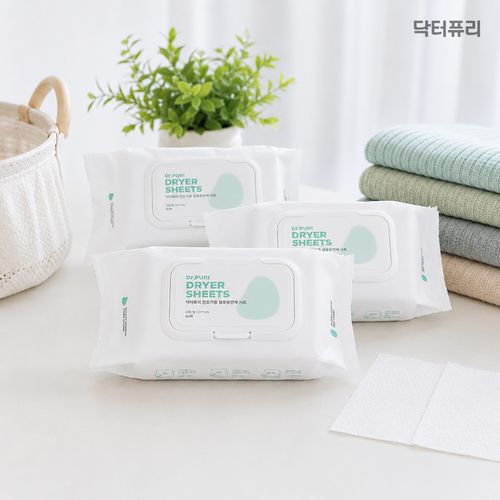 닥터퓨리 뽑아쓰는 고농축 건조기시트 섬유유연제 80매 x 3개 (향 선택)