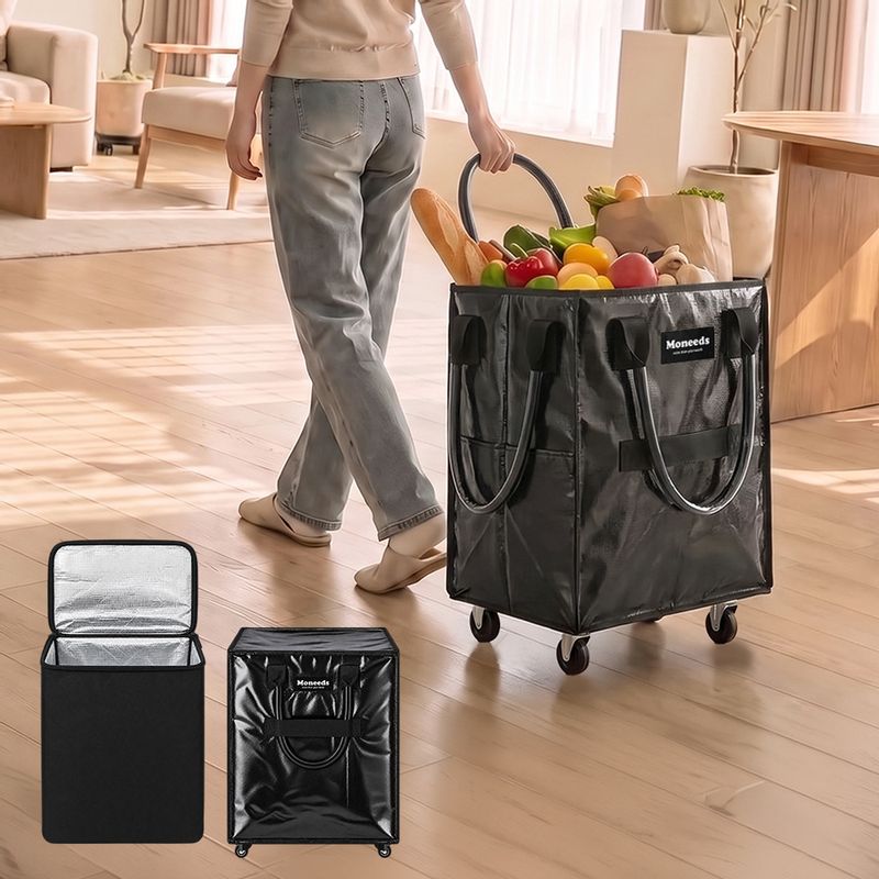 픽앤고 대용량 롤링카트 장바구니 쇼핑 캐리어 접이식카트 60L+전용보냉백
