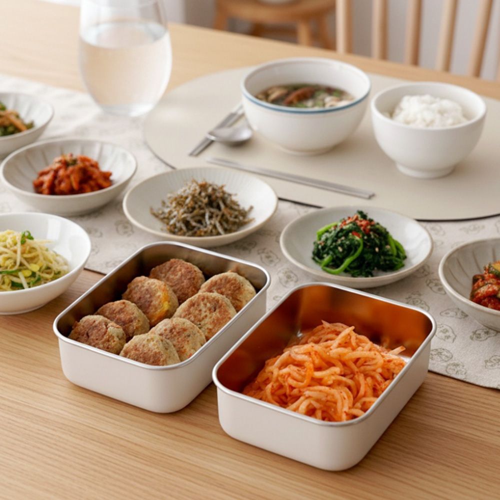 [26년 추석] 모노테일 무연마 스텐304 전자렌지 보관용기 5종 선물세트