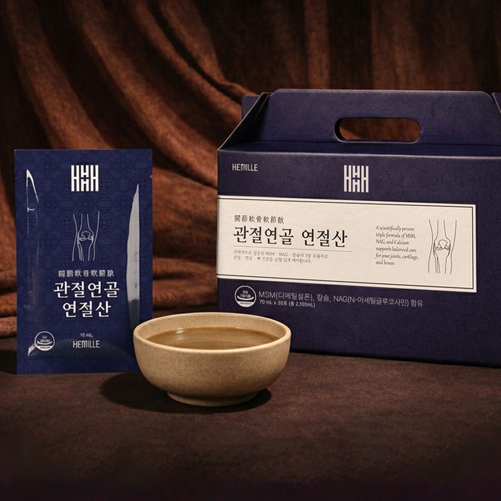 한의사 김소형 MSM 식이유황 관절 영양제 NAG, 칼슘 관절연골 연절산 30포