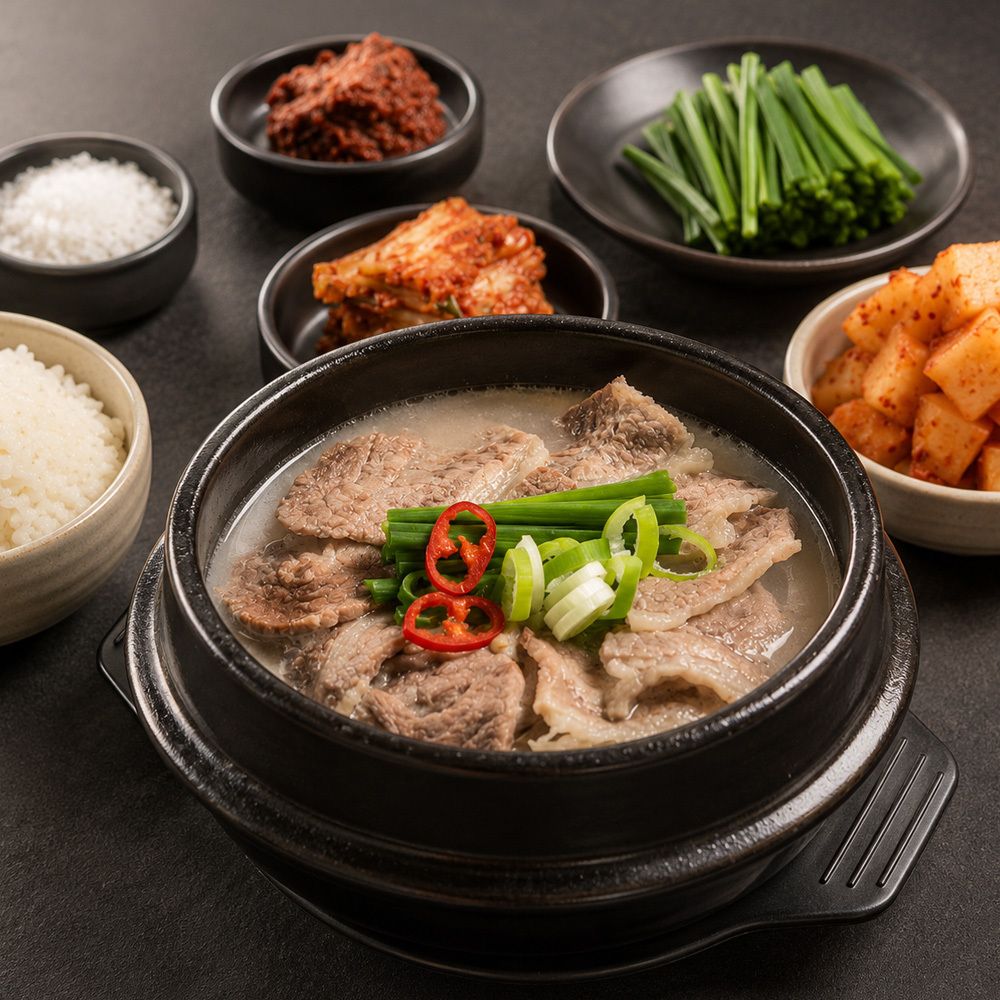 고기가 잔뜩 들어간 바른 돼지국밥 500g 3팩