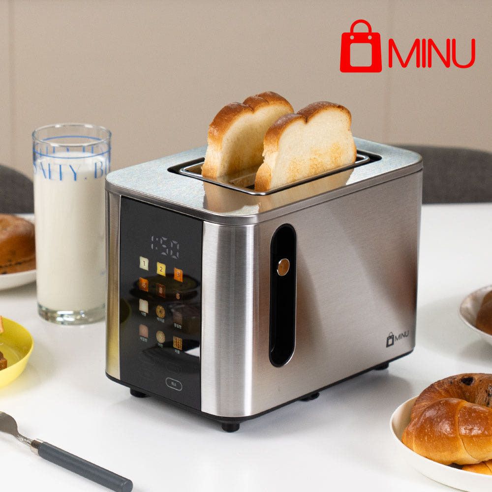 [MINU] 디지털 터치 스크린 팝업 토스터기 MNT-T9000