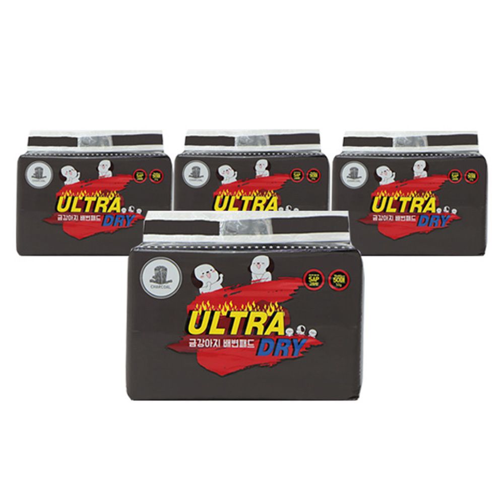 금강아지 10년동안 꾸준한 참숯 애견 대형 배변패드 울트라드라이 50매 X 4팩 (75*60/50g)